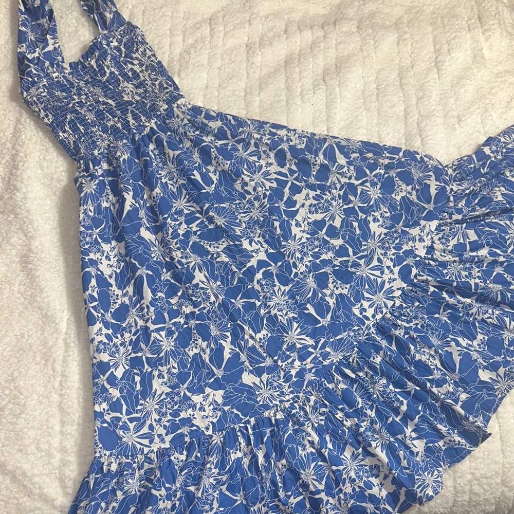 Angel Biba Blue and White Floral Dress